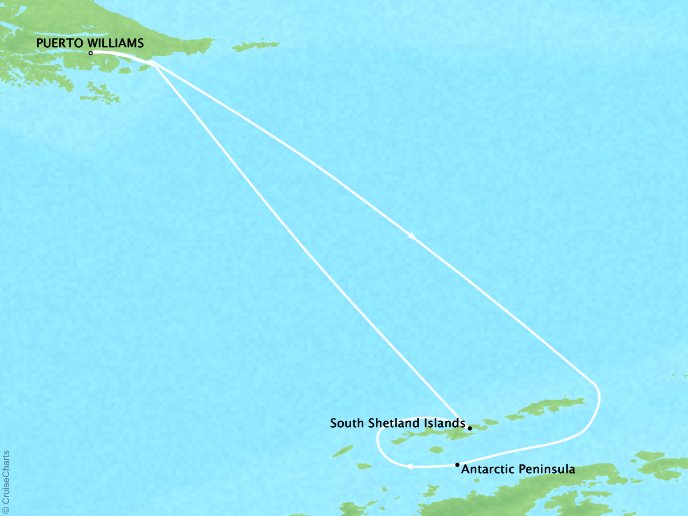 Silversea Puerto Williams to Puerto Williams (13 days) Virtuoso