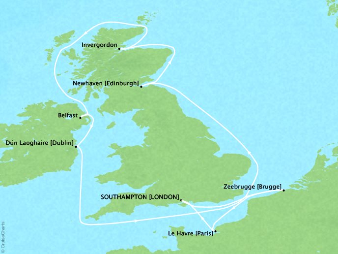 Norwegian Cruise Line - British Isles – Ireland and Scotland (11 days)