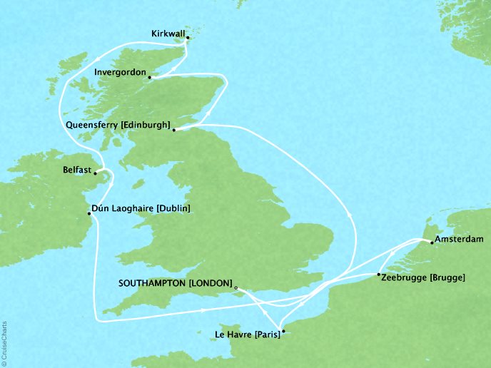 Norwegian Cruise Line British Isles RoundTrip London Ireland and