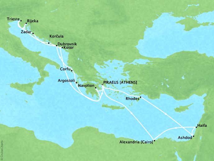 Cities of Antiquity & the Holy Land - Rome to Athens - Cruise Overview