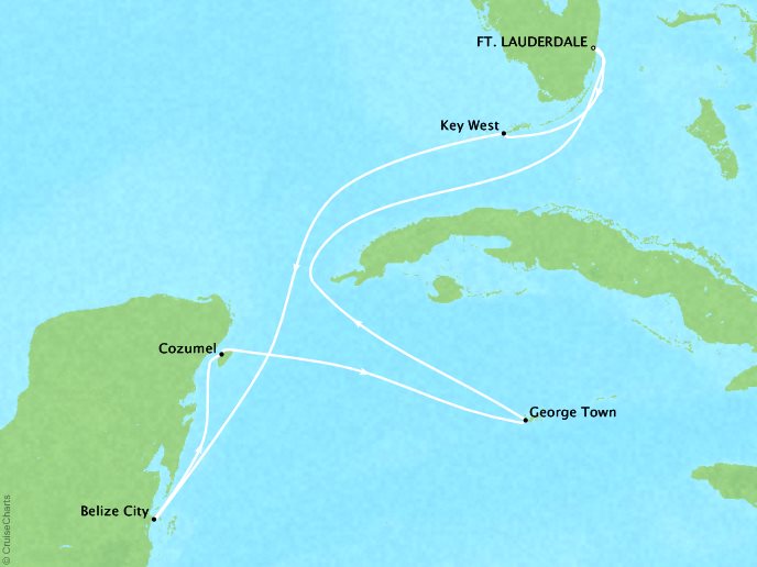 Luxury Cruise Connections Itinerary Key West, Belize And Grand