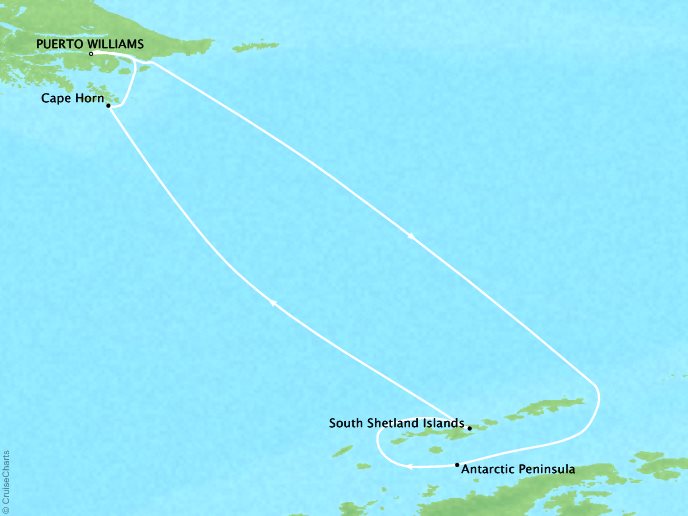 Luxury Cruise Connections Itinerary Antarctica Cruise, Silversea