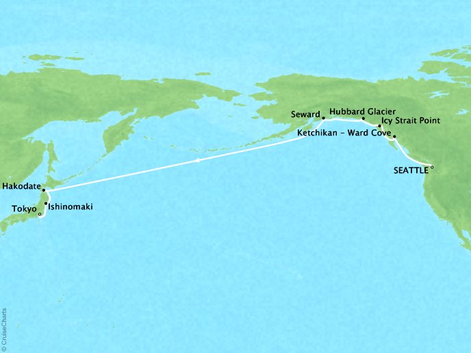 cruise from tokyo to alaska