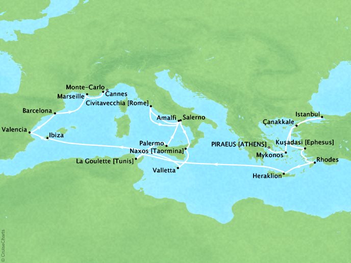 Oceania Cruises - Mediterranean Odyssey (23 days)