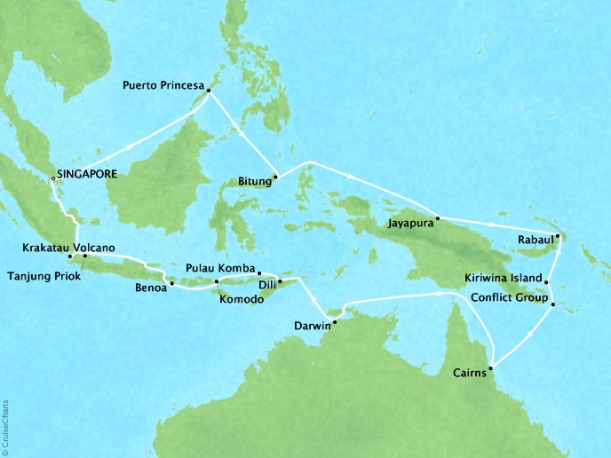 Holland America Line Coral Triangle, Volcanos, and Great Barrier Reef