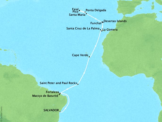 Lindblad Expeditions - Islands of The Atlantic Ridge – Brazil to The Azores  (24 days)