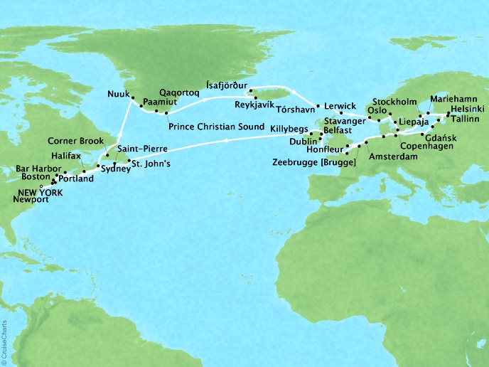 Oceania Cruises - Epic Northern Hemisphere (52 days)