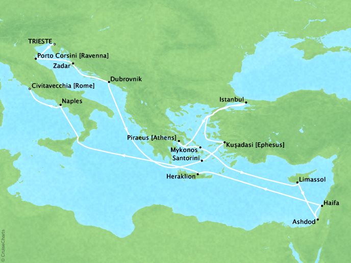 Cities of Antiquity & the Holy Land - Rome to Athens - Cruise Overview