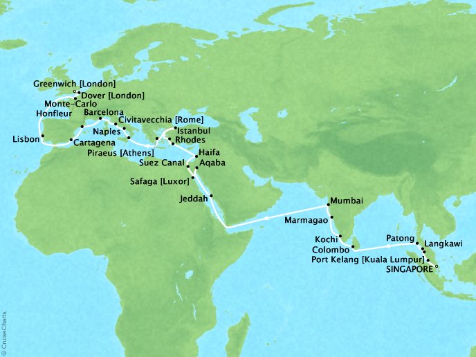 Viking - Asia to Europe Grand Passage (55 days)